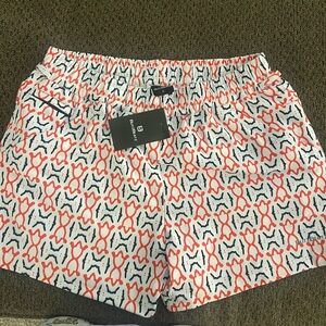 NWT BLitzbeatz orange, blue and White Graphic mens Shorts